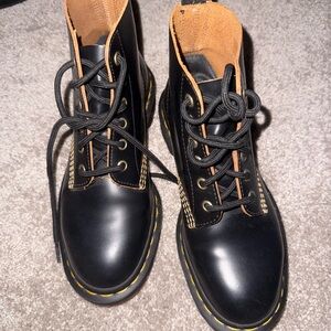 Dr. Martens Black Leather Ankle Boots